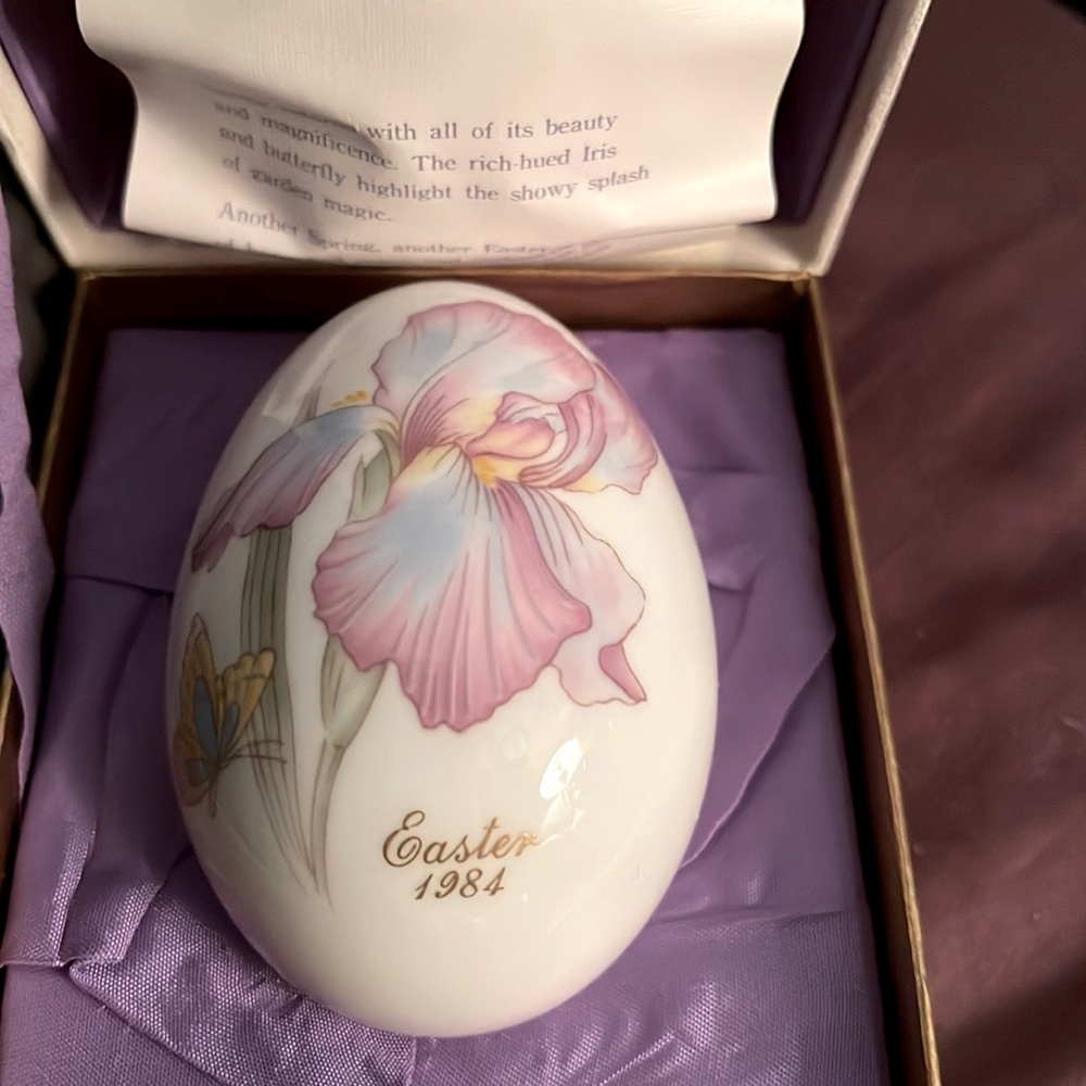Vintage 1974, 1982, 1983, 1984 Limited Edition NORITAKE Bone China Easter Eggs